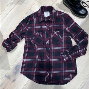 LA Hearts Maroon Flannel